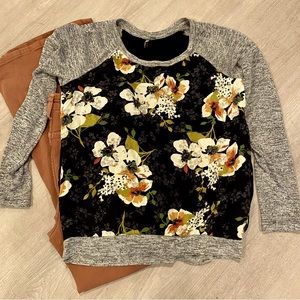 Kut from the Kloth Long Sleeve Floral Tee